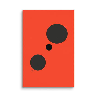 Dots orange canvas print