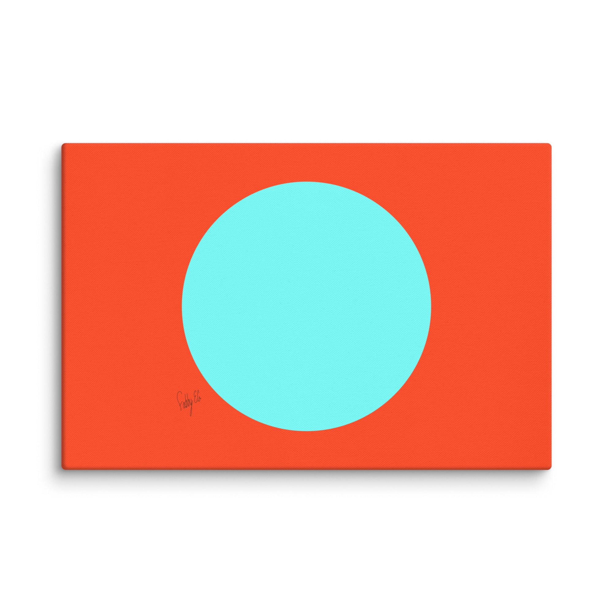 Circling around orange canvas print