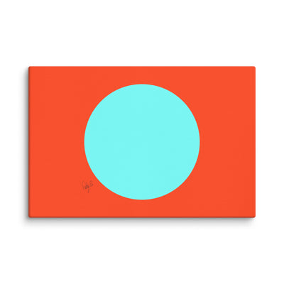 Circling around orange canvas print