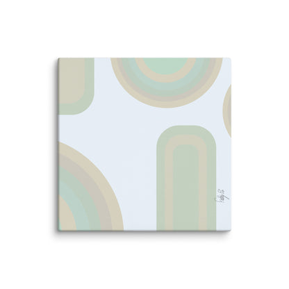 Neutral patterns blue canvas print