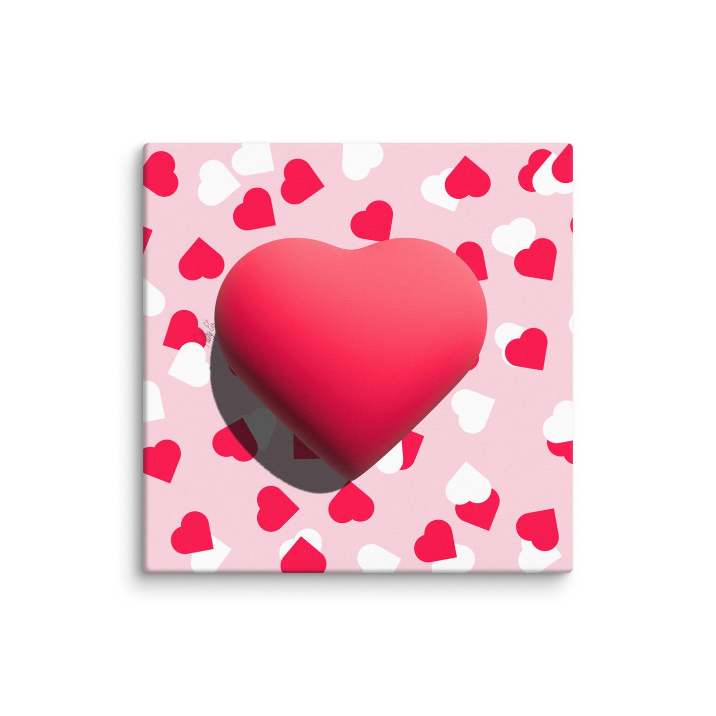 Valentines heart for love canvas print