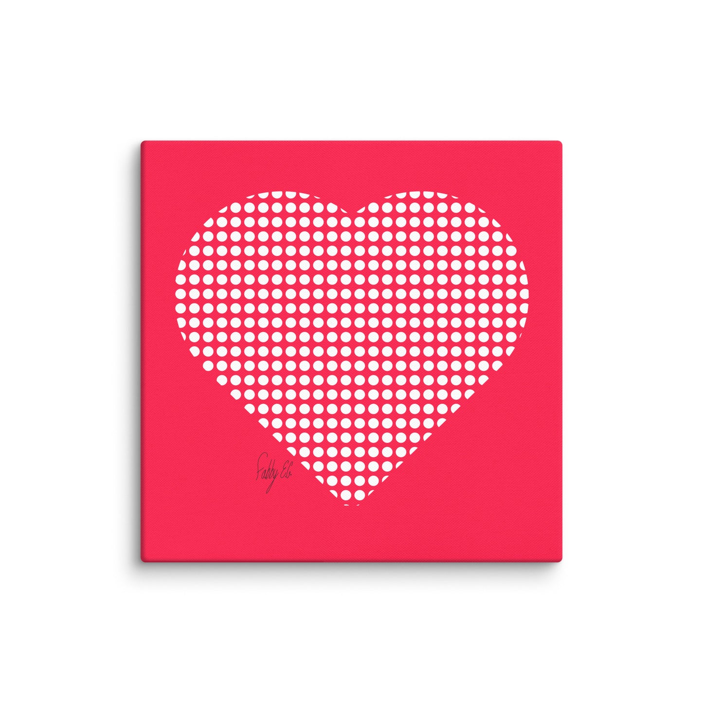 In love (dotted heart) canvas print