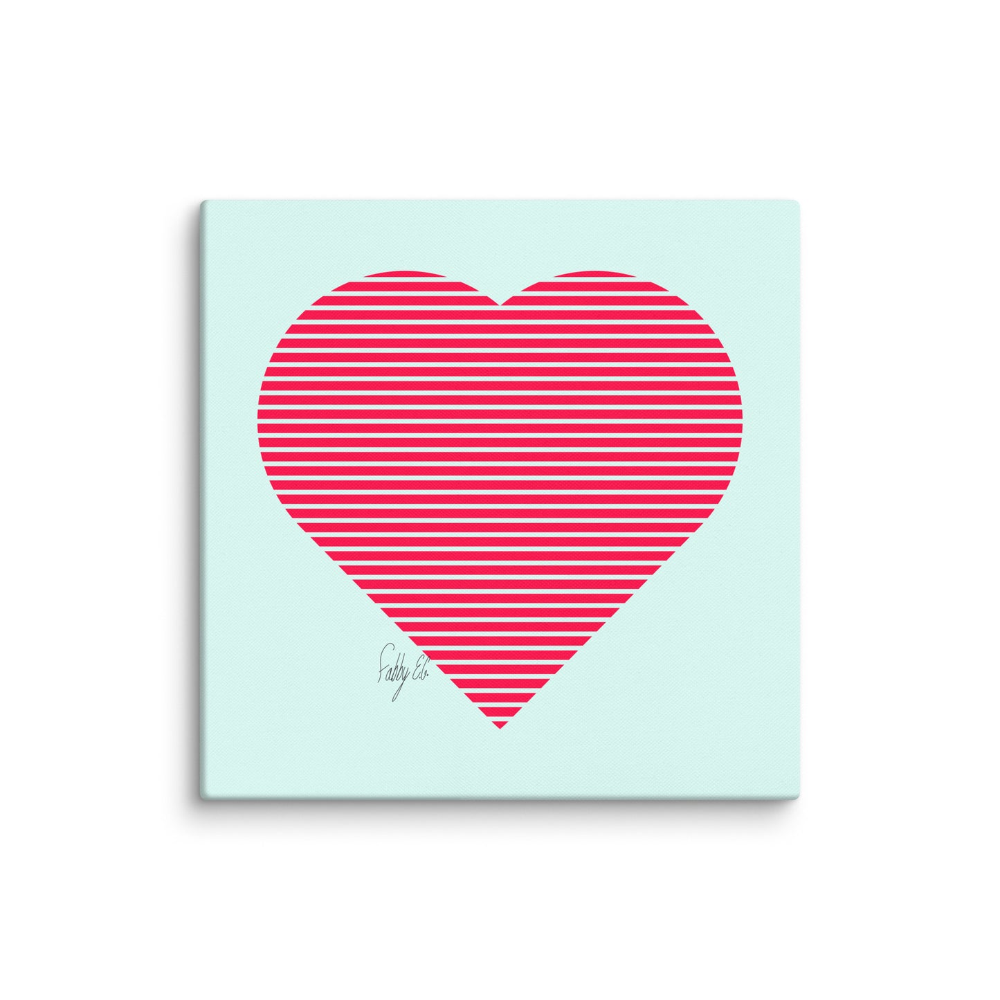 In love (passion heart stripes) canvas print