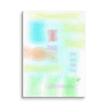 Watercolor abstract canvas print