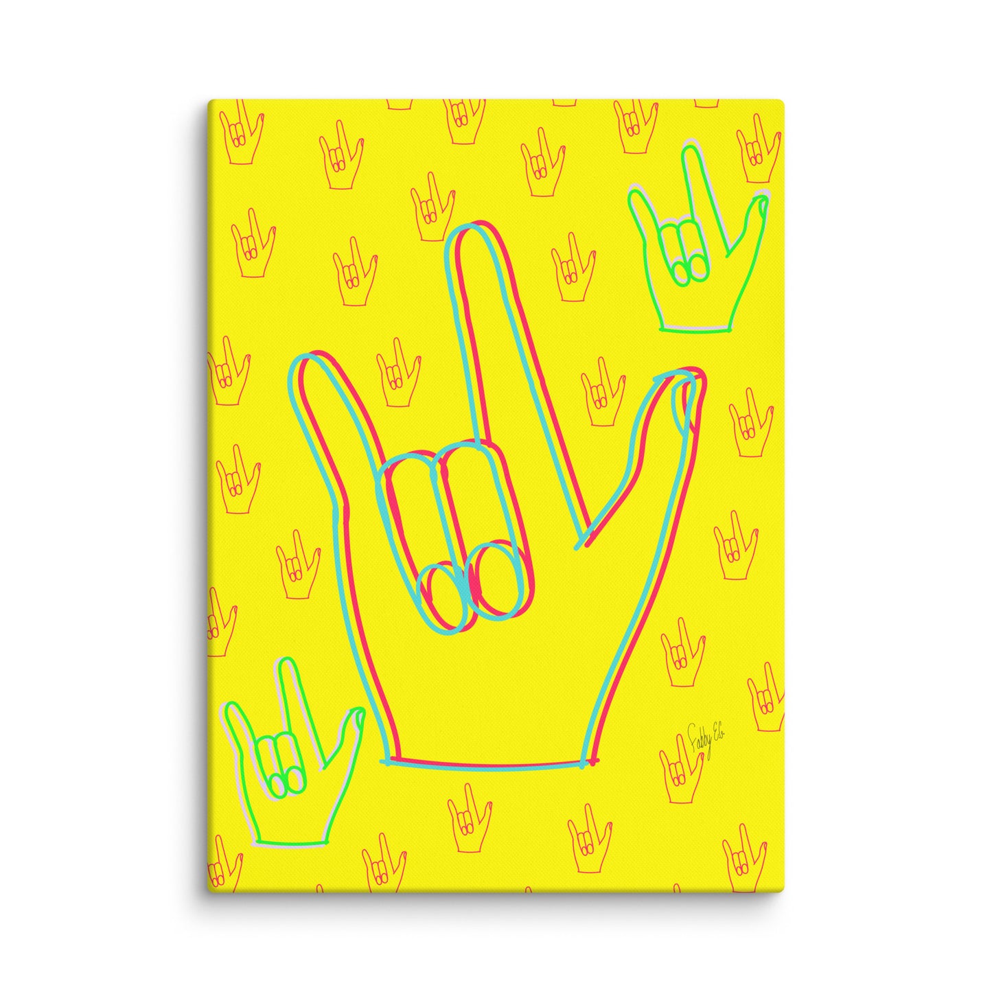 I love you sign language canvas print