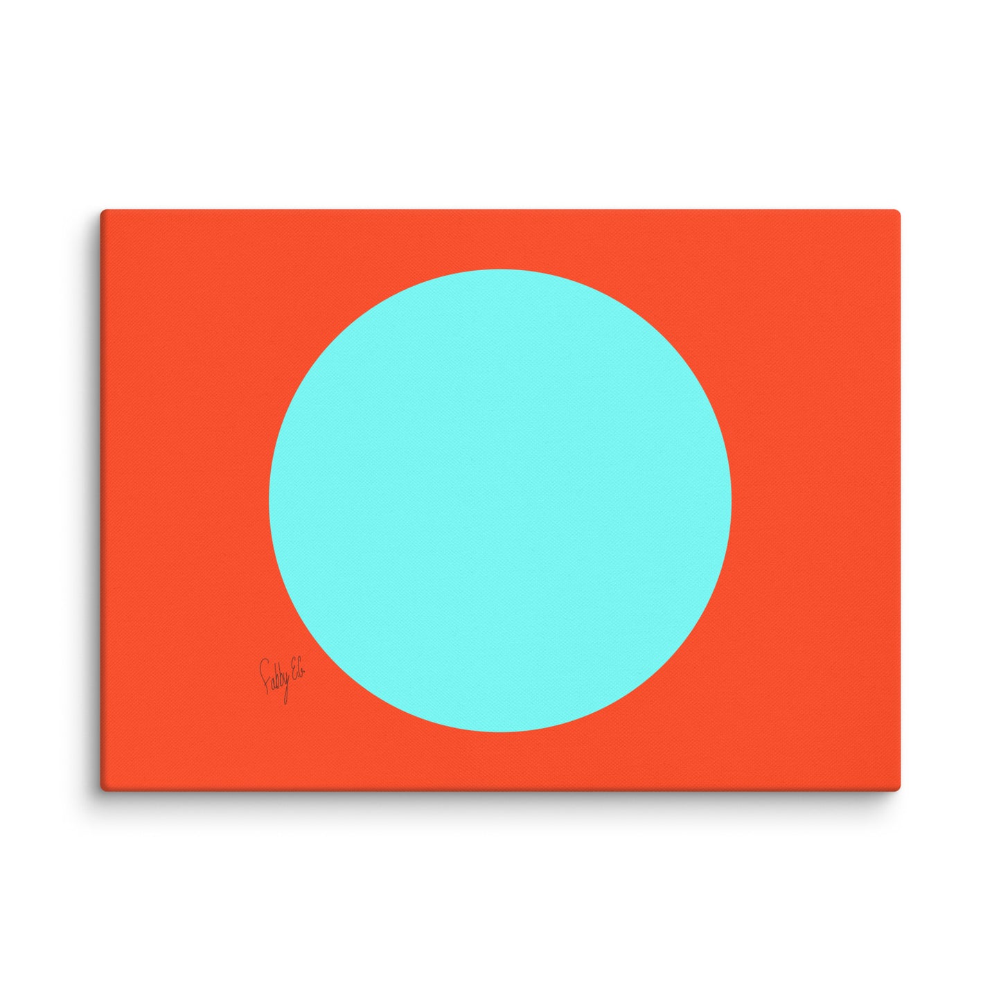 Circling around orange canvas print