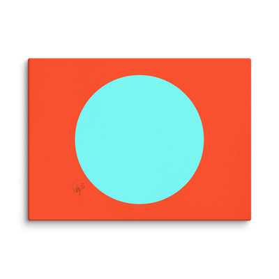 Circling around orange canvas print