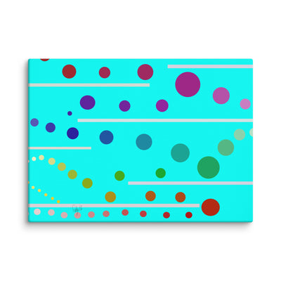 Follow along cyan blue canvas print