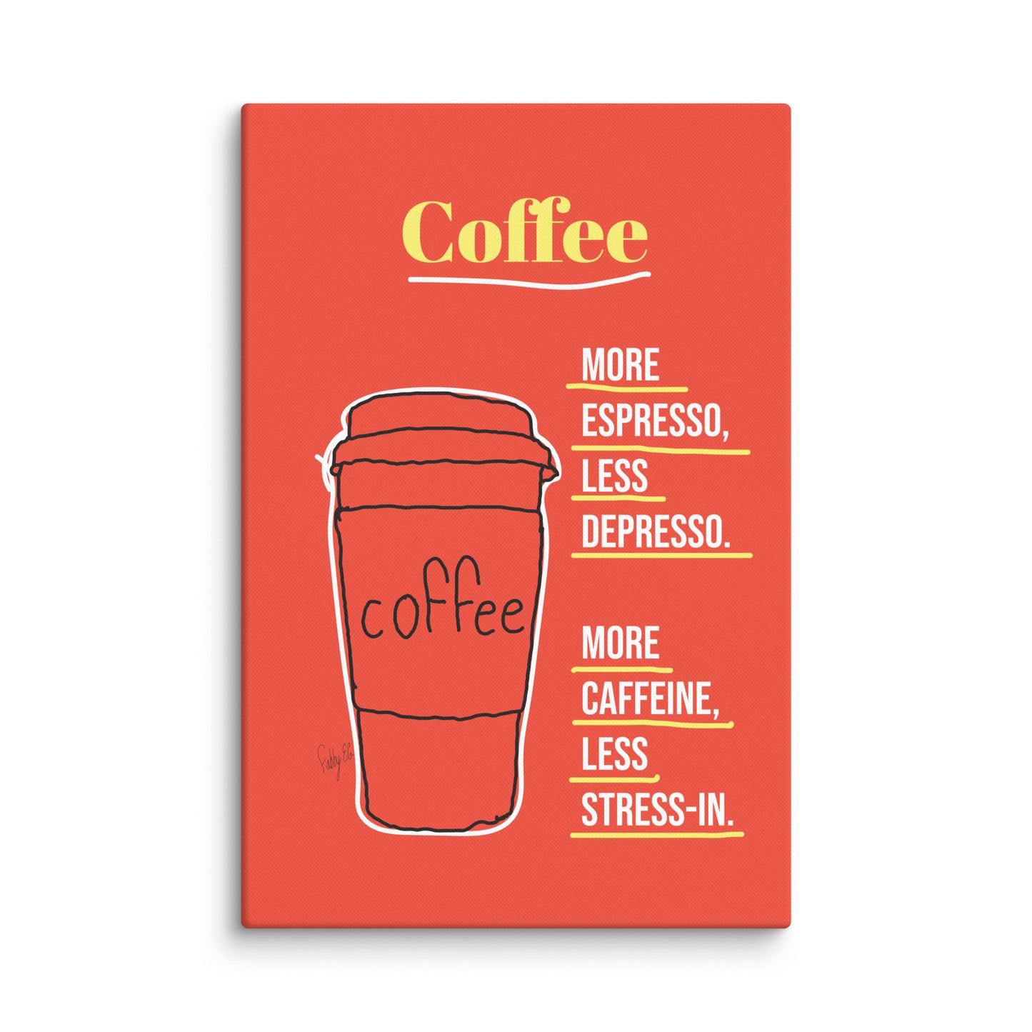 More espresso canvas print