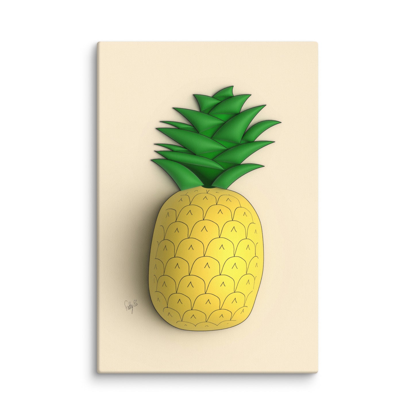 Pineapple 3D canvas print