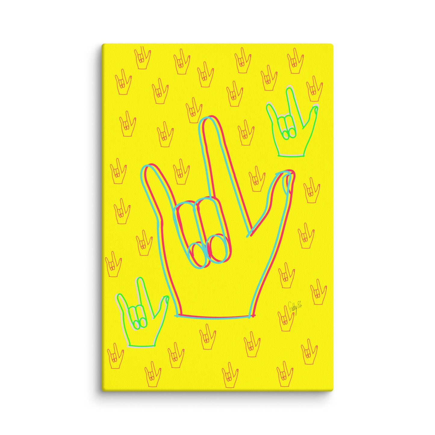 I love you sign language canvas print