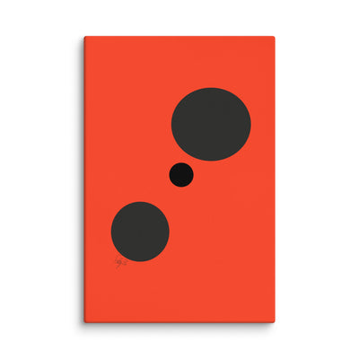 Dots orange canvas print