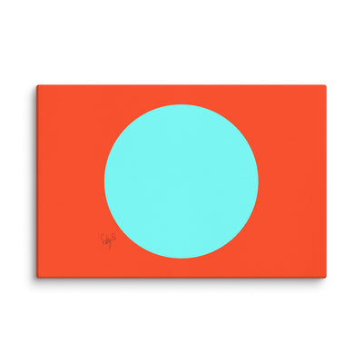 Circling around orange canvas print