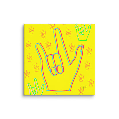 I love you sign language canvas print