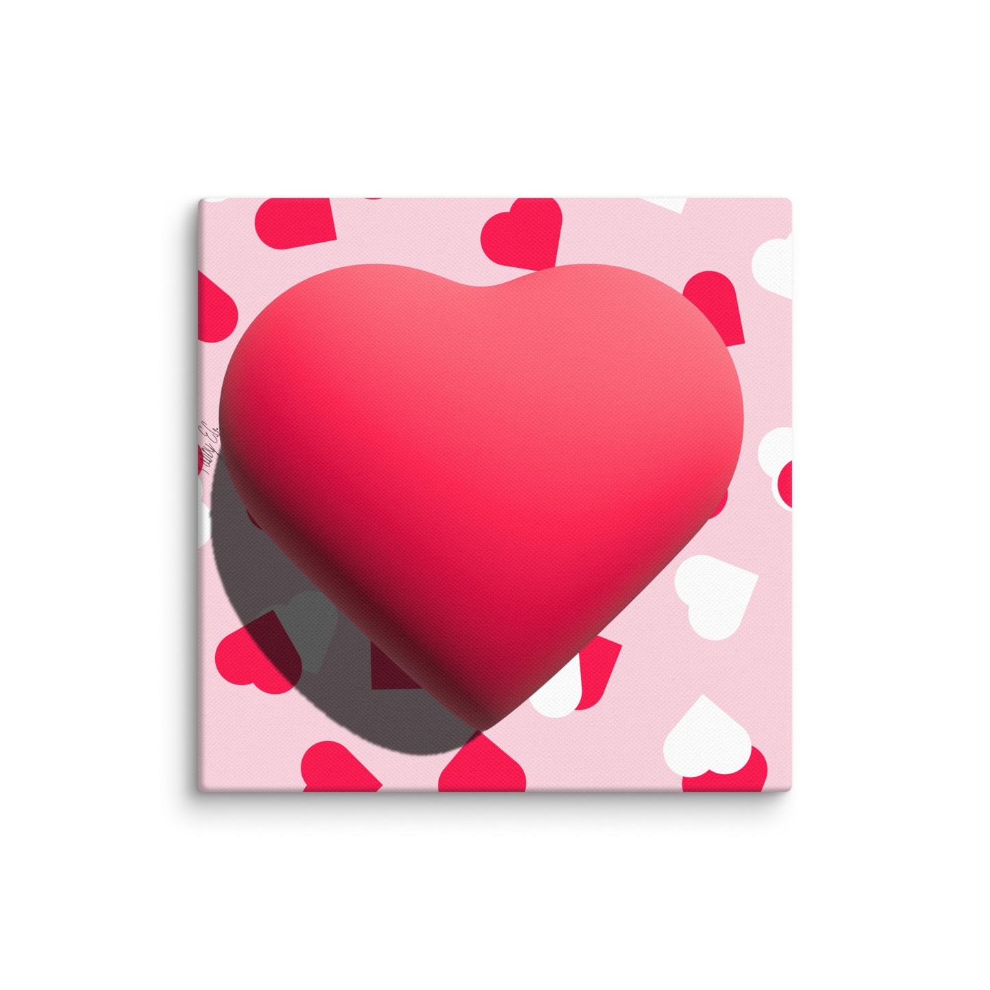 Valentines heart for love canvas print