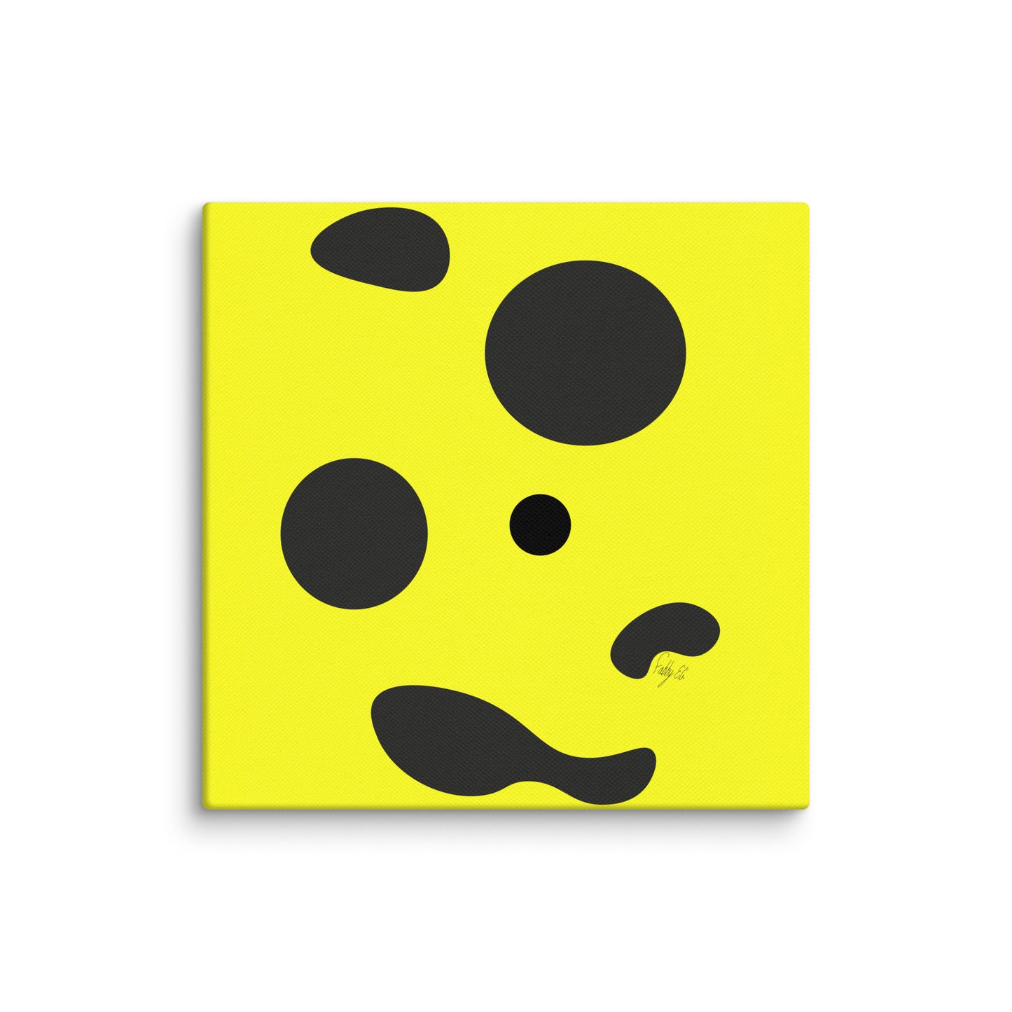 Dots yellow canvas print