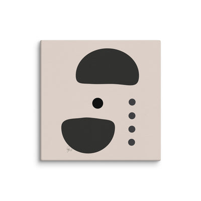 Dots taking sides Light pale canvas print