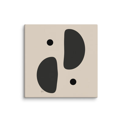 Mirror effect dots pale canvas print