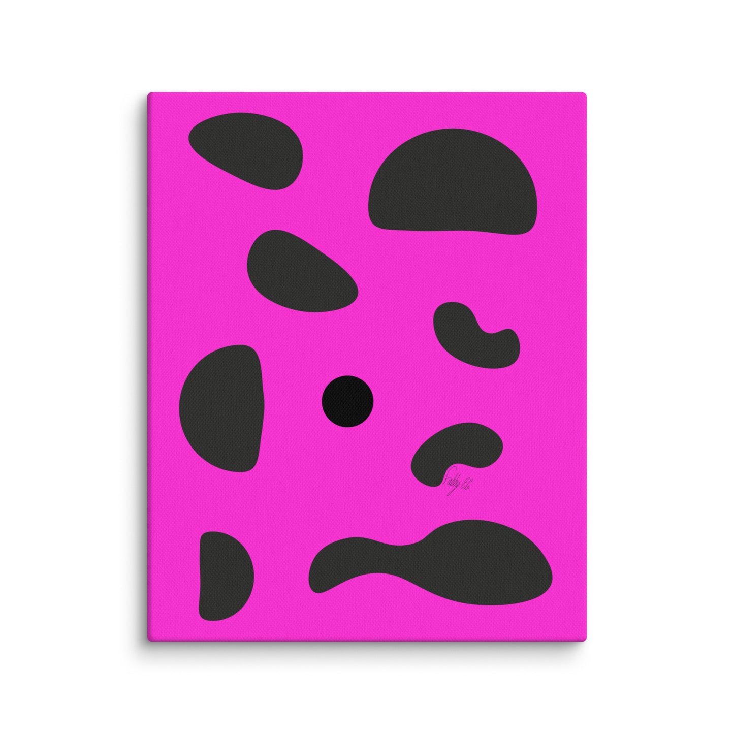 Dots pink canvas print