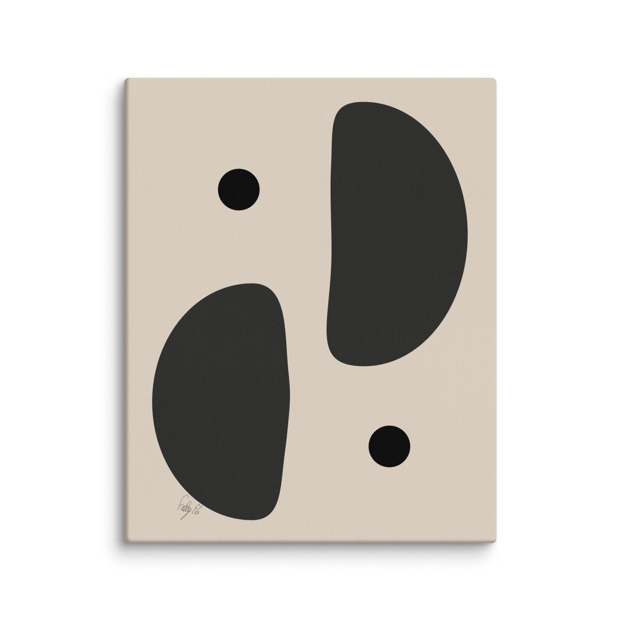 Mirror effect dots pale canvas print