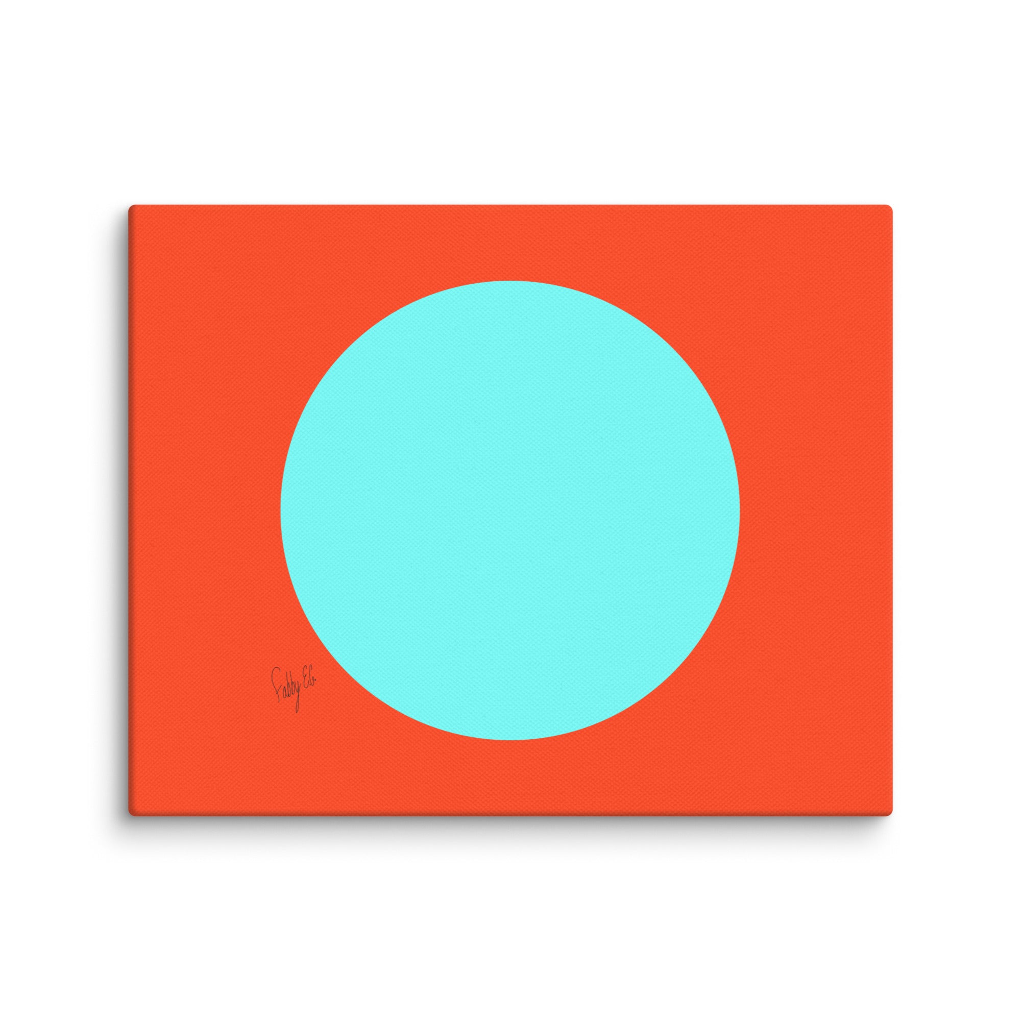 Circling around orange canvas print