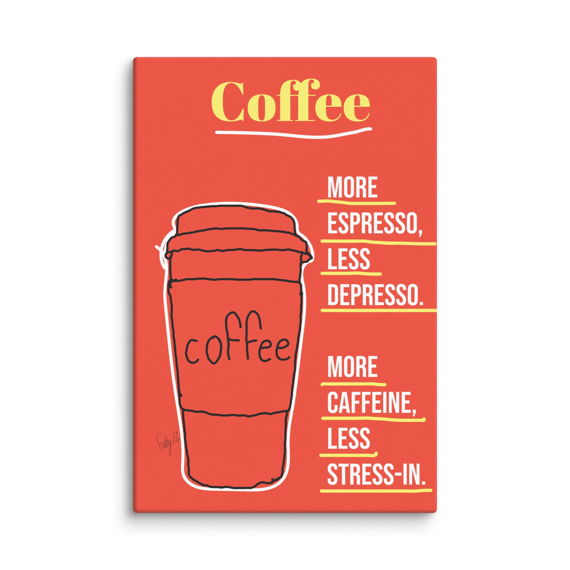More espresso canvas print