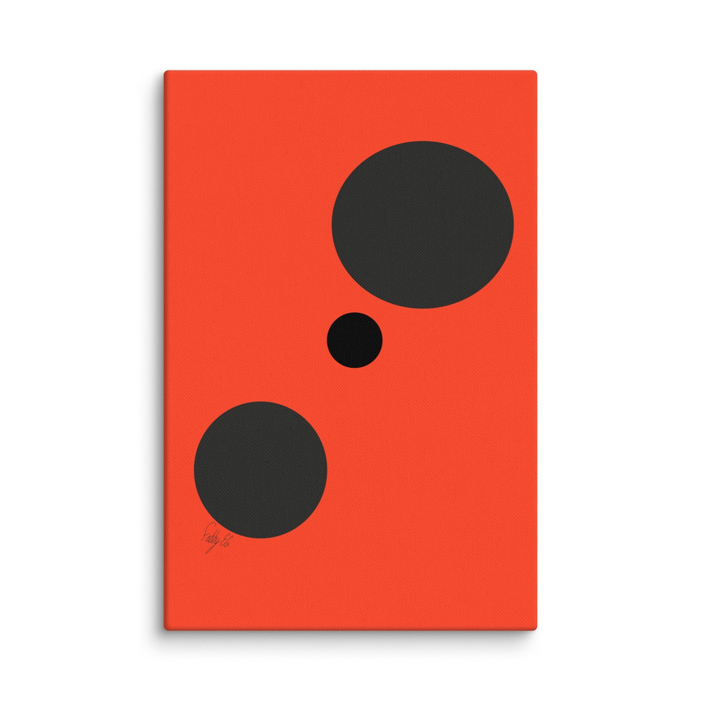 Dots orange canvas print