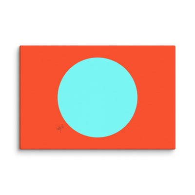 Circling around orange canvas print