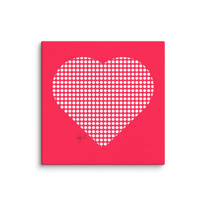 In love (dotted heart) canvas print