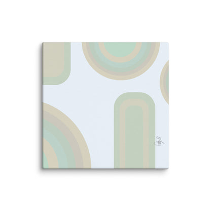 Neutral patterns blue canvas print