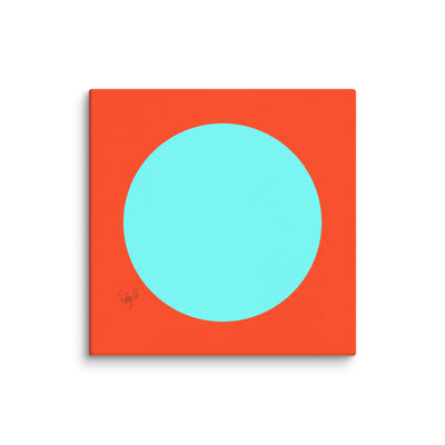 Circling around orange canvas print