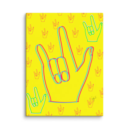 I love you sign language canvas print