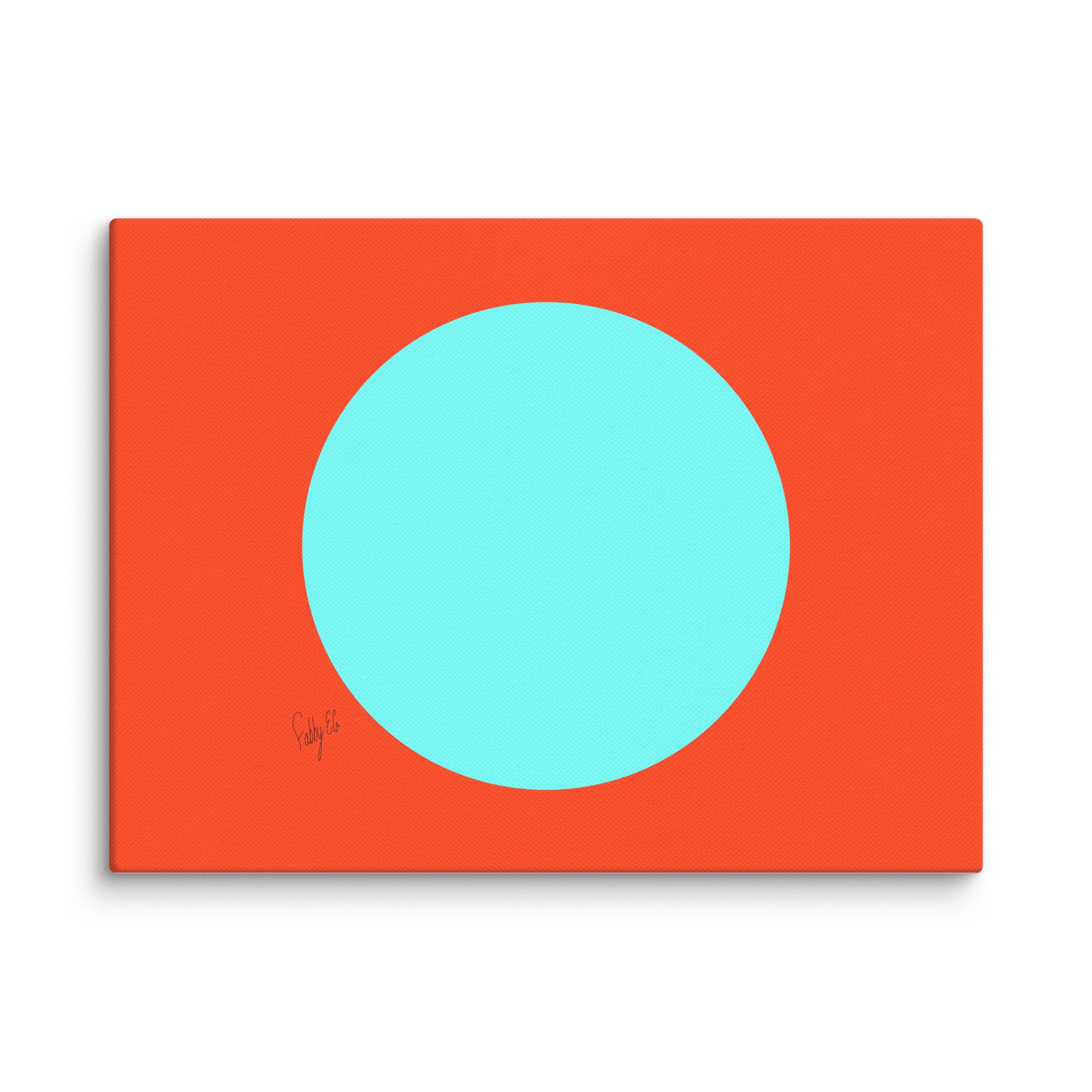 Circling around orange canvas print