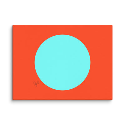 Circling around orange canvas print