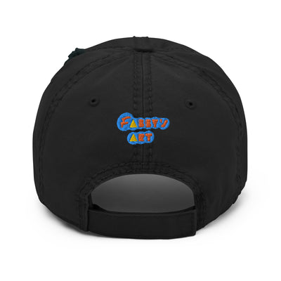 I love art, embroidery Distressed hat