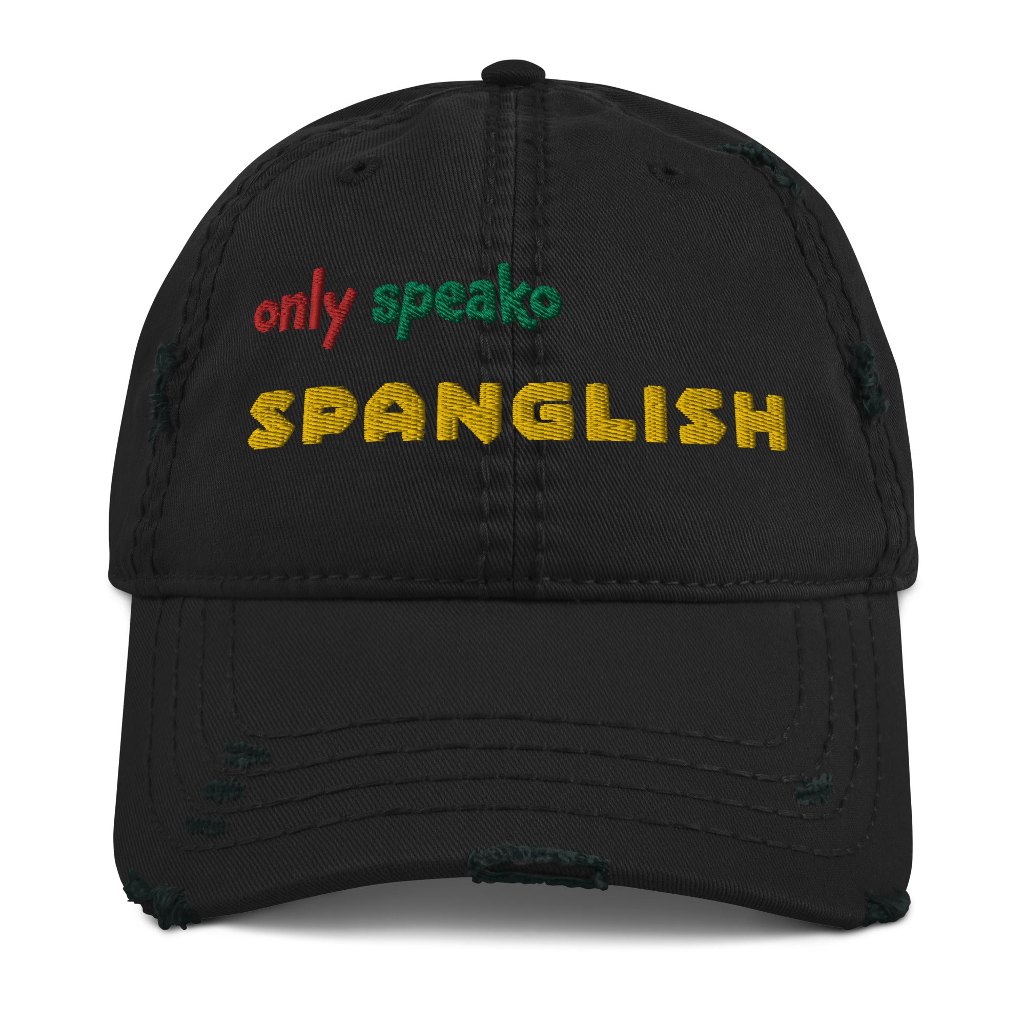 Only Speako Spanglish, embroidery Distressed hat