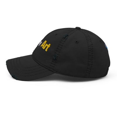 Love my art, embroidery Distressed hat