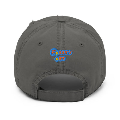 Love my art, embroidery Distressed hat