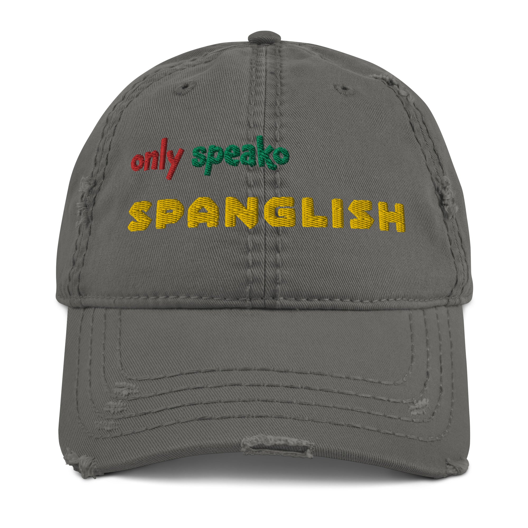 Only Speako Spanglish, embroidery Distressed hat