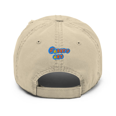 Love my art, embroidery Distressed hat