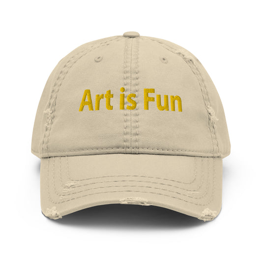 Art is fun, Distressed hat