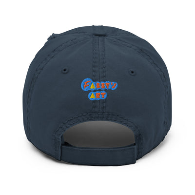 I love art, embroidery Distressed hat