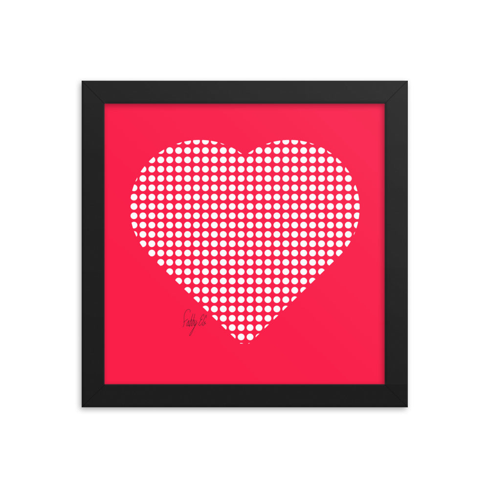 In love (dotted heart) framed poster