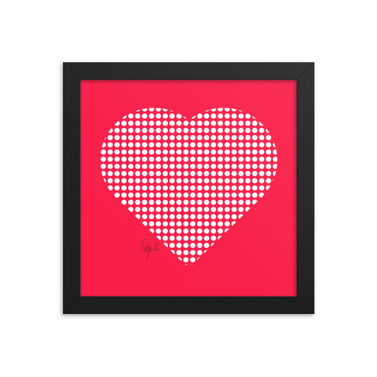 In love (dotted heart) framed poster