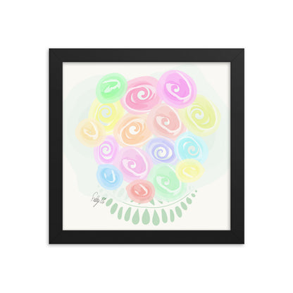 Bouquet of flowers framed poster