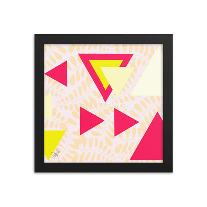 Triangular petals framed poster