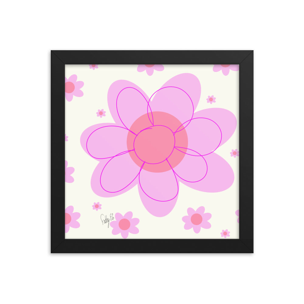 Pink Flower framed poster