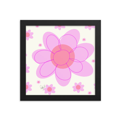 Pink Flower framed poster