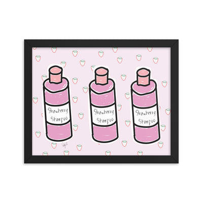 Strawberry shampoo framed poster