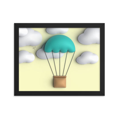 Air ballon framed poster